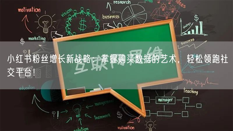 小红书粉丝增长新战略：掌握购买数据的艺术，轻松领跑社交平台！