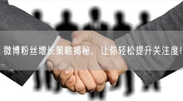 微博粉丝增长策略揭秘，让你轻松提升关注度！