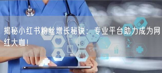 揭秘小红书粉丝增长秘诀：专业平台助力成为网红大咖！