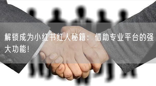解锁成为小红书红人秘籍：借助专业平台的强大功能！