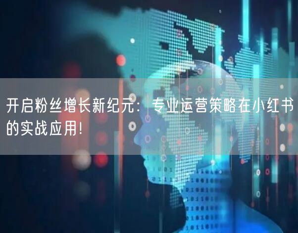 开启粉丝增长新纪元：专业运营策略在小红书的实战应用！
