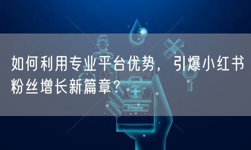 如何利用专业平台优势，引爆小红书粉丝增长新篇章？