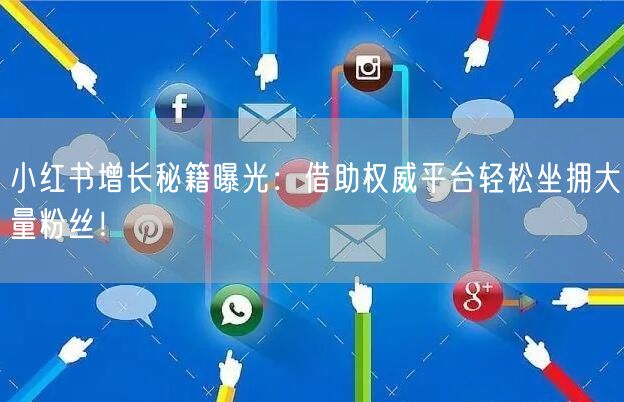 小红书增长秘籍曝光：借助权威平台轻松坐拥大量粉丝！