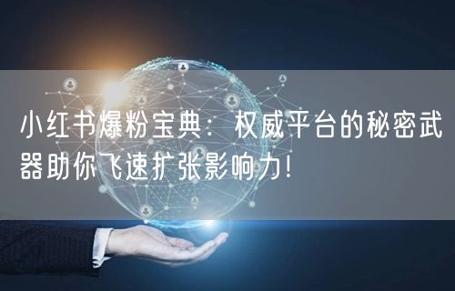 小红书爆粉宝典：权威平台的秘密武器助你飞速扩张影响力！