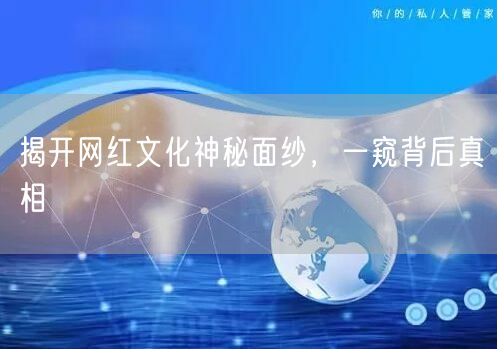 揭开网红文化神秘面纱，一窥背后真相
