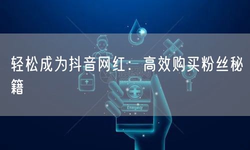轻松成为抖音网红：高效购买粉丝秘籍