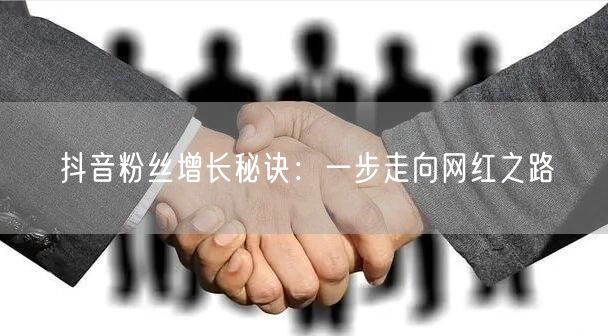 抖音粉丝增长秘诀：一步走向网红之路
