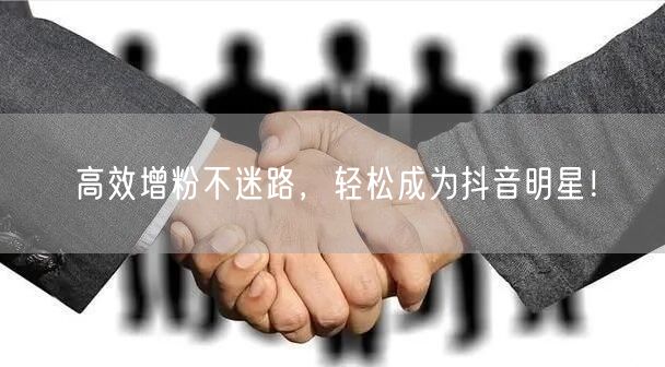高效增粉不迷路，轻松成为抖音明星！