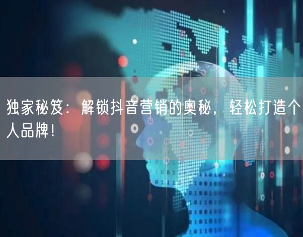 独家秘笈：解锁抖音营销的奥秘，轻松打造个人品牌！