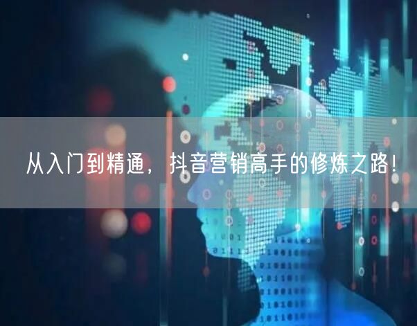 从入门到精通，抖音营销高手的修炼之路！