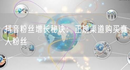 抖音粉丝增长秘诀：正规渠道购买真人粉丝