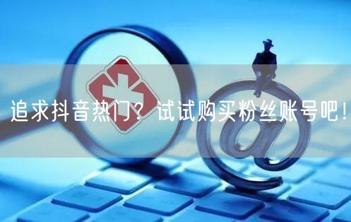 追求抖音热门？试试购买粉丝账号吧！