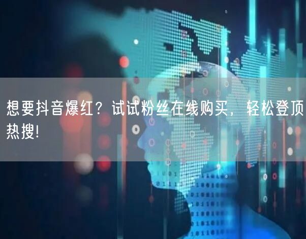 想要抖音爆红？试试粉丝在线购买，轻松登顶热搜!