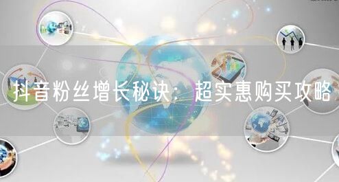 抖音粉丝增长秘诀：超实惠购买攻略